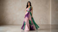 Vestido Maya Luxury – Rosa, Roxo & Verde 💗💜💚